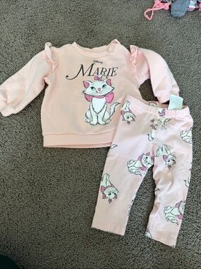 H&M pink disney sweatshirt set